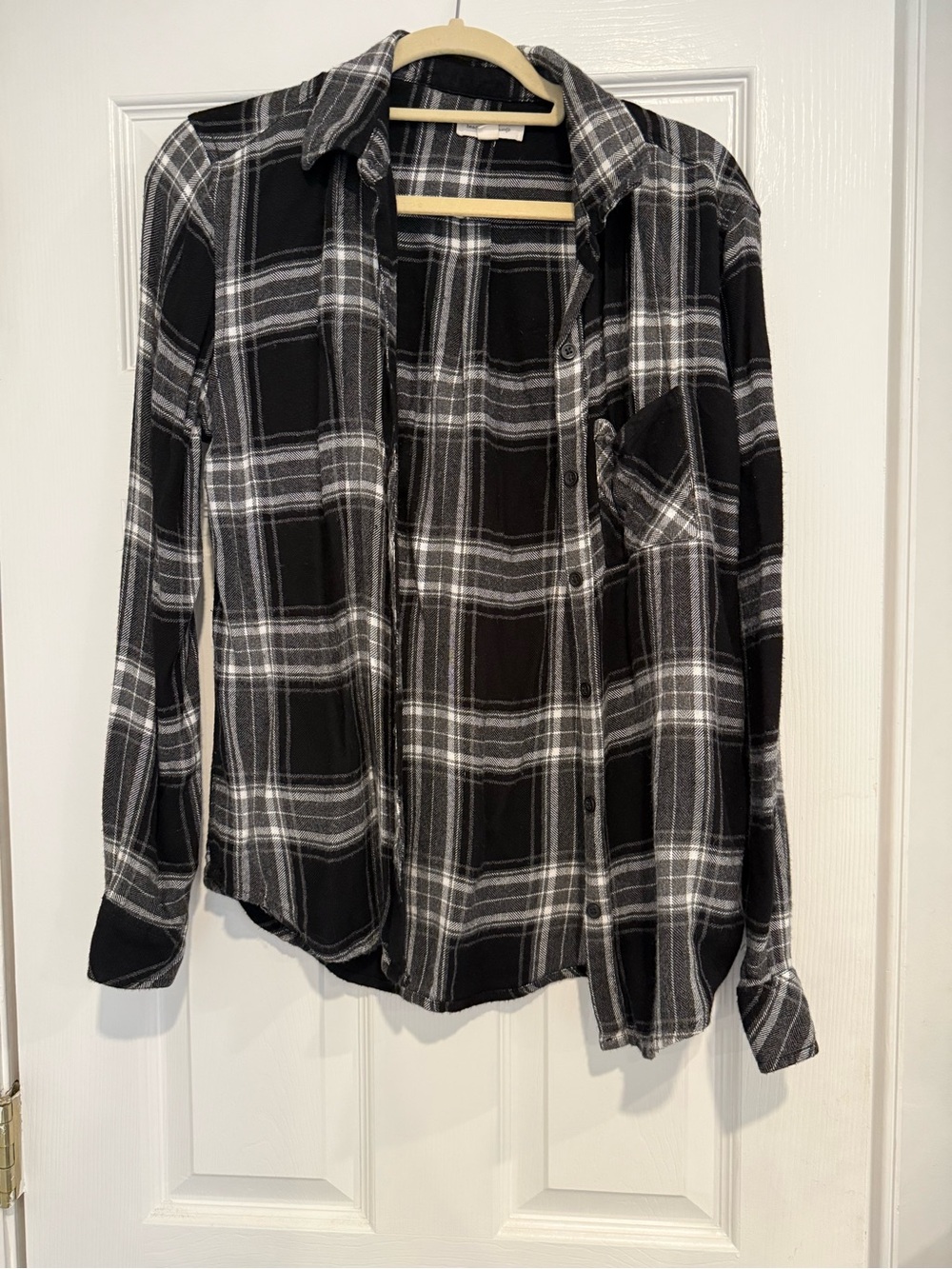beachlunchlounge Black and White Plaid Shirt